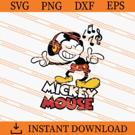 Mickey With Music Headphones SVG, Mickey Mouse SVG, Disney SVG