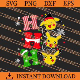 Pikachu Ho Ho Ho Christmas SVG, Pikachu SVG, Christmas SVG