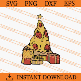 Pizza Christmas Tree SVG