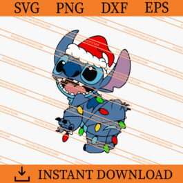 Stitch Christmas Light SVG, Stitch Christmas SVG, Christmas SVG