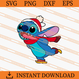 Stitch Skates Christmas SVG, Christmas SVG, Stitch SVG