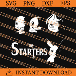The Starters SVG, Pikachu SVG, Pokemon Cartoon Character SVG