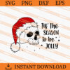 Tis the season to be jolly Skull santa hat SVG
