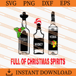 full of christmas spirits SVG