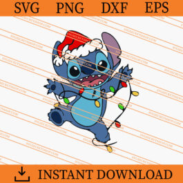 Stitch Christmas Light SVG, Stitch Christmas SVG, Christmas SVG