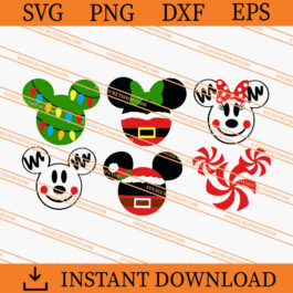 Christmas Mickey Shaped SVG, Christmas SVG, Mickey SVG
