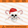 santa skull and cross candy canes SVG