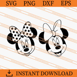 Minnie face SVG