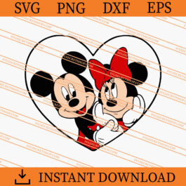 Valentine Mickey Love Minnie SVG