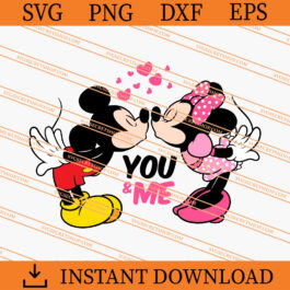 Mickey And Minnie Kissing SVG