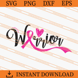Breast Cancer Warrior Survivor Ribbon SVG