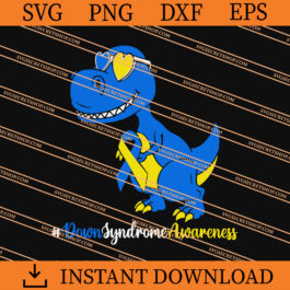 Down Syndrome T-Rex Dinosaur SVG, Down Syndrome SVG