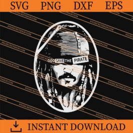 Johnny Depp God Save The Pirate SVG, Johnny Depp SVG