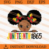 Juneteenth 1865 Black Girl SVG