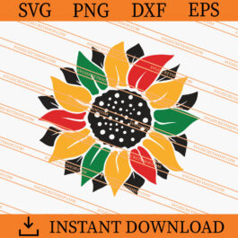 Juneteenth Sunflower SVG