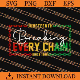 Juneteenth breaking Every Chain Since 1865 SVG