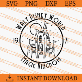 Walt Disney World Castle Magic Kingdom 1971 SVG