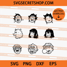 Demon Slayer Funny Emoji SVG, Funny Emoji SVG