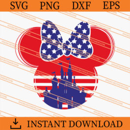 Disney American Flag Minnie SVG, Disney SVG