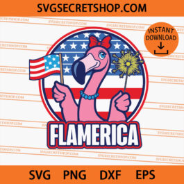 Flamerica SVG, Independence Day SVG, 4th Of July SVG, Flamingo SVG