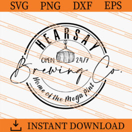 Hearsay Brewing Co Home Of The Mega Pint SVG, Johnny Depp SVG