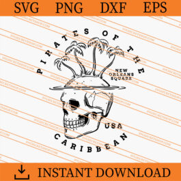 Pirates of the Caribbean Tropical Skull SVG