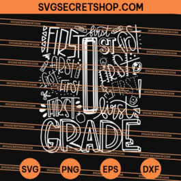 1st Grade Typography Team SVG