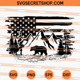Mountain Bear American SVG