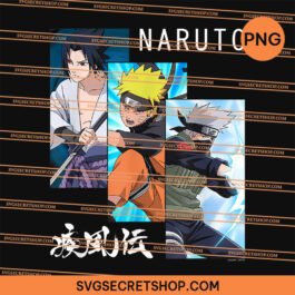 Naruto 3 Panels and Kanji PNG