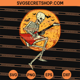 Skeleton Rocker SVG, Halloween SVG, Skeleton SVG, Skull SVG