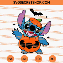 Stitch Pumpkin Halloween SVG