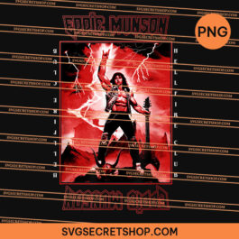Stranger Things 4 Eddie Munson Lightning Guitar Power PNG, Eddie Munson PNG, Stranger Things