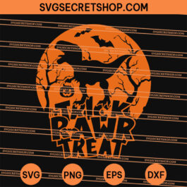 Trick Rawr Treat Dinosaur Halloween SVG