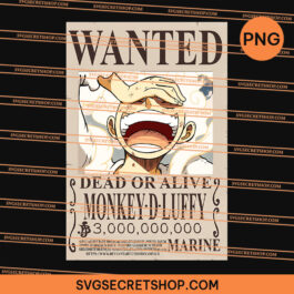 Wanted Monkey D Luffy PNG