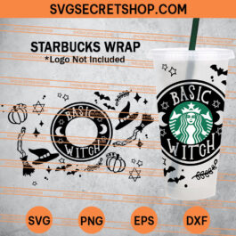 Basic Witch Starbucks Cup SVG, Witch Starbucks Cup SVG, Halloween Starbucks Cup SVG