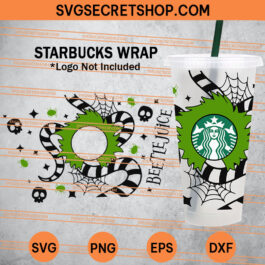 Beetlejuice Starbucks Cup SVG, Halloween Starbucks Cup SVG, Horror Starbucks Cup SVG