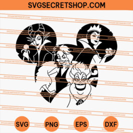 Disney Villains Mickey Ears SVG, Mickey Ears SVG, Disney Villains SVG