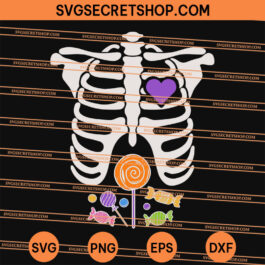 Halloween Candy Xray Skeleton SVG, Halloween SVG, Skeleton SVG