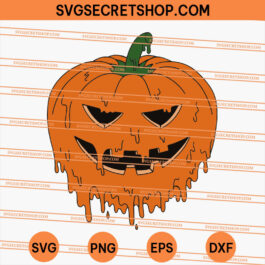 Halloween Pumpkin Dripping SVG
