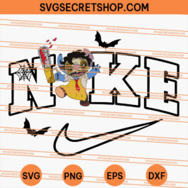Halloween Stitch Leatherface Nike Logo SVG, Nike Logo SVG, Nike SVG, Leatherface SVG