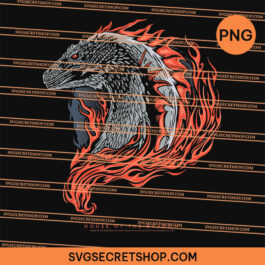 House Of The Dragon Illustrated Dragon With Fire PNG, Illustrated Dragon With Fire PNG, House Of The Dragon PNG