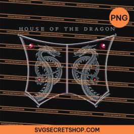 House Of The Dragon Shield With Serpentine Dragons PNG, House Of The Dragon PNG, Serpentine Dragons PNG