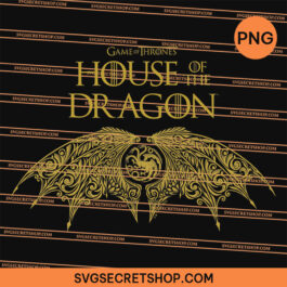 House Of The Dragon Targaryen Crest Gold Wings PNG, House Of The Dragon PNG, Targaryen Crest Gold Wings PNG
