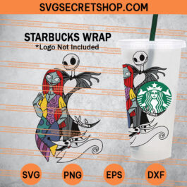 Jack And Sally Starbucks Cup SVG, Halloween Starbucks Cup SVG, Jack Skellington Starbucks Cup SVG