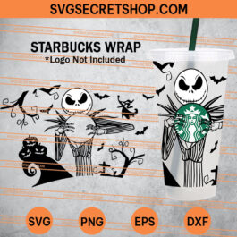 Jack Skellington Starbucks Cup SVG, Halloween Starbucks Cup SVG, Jack Skellington Halloween Starbucks Cup SVG