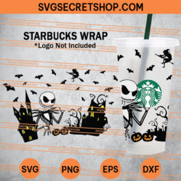 Jack Skellington Starbucks Cup SVG, Halloween Starbucks Cup SVG, Starbucks Cup SVG