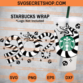 Sandworm Starbucks Cup SVG, Halloween Starbucks Cup SVG, Beetlejuice Sandworm Starbucks Cup SVG