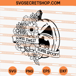 Sorta Sweet Sorta Spooky Halloween Pumpkin SVG, Pumpkin SVG, Spooky SVG