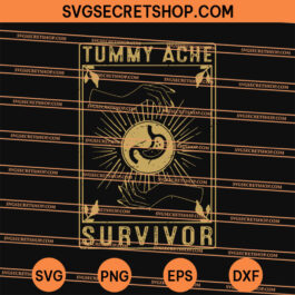 Vintage Tummy Ache Survivor Tarot Card SVG, Tarot Card SVG, Vintage Tummy Ache Survivor SVG