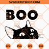 Black Cat Boo SVG, Black Cat SVG, Animal SVG, Boo Halloween SVG 1 Black Cat Boo SVG